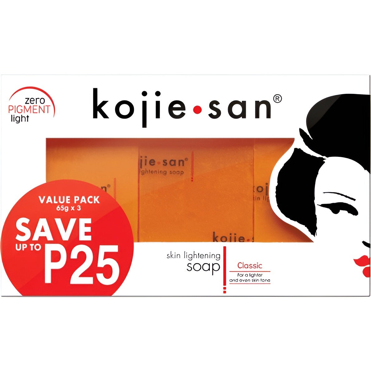 Kojie san skin lightening soap 65gm x3 Pixie La Bella