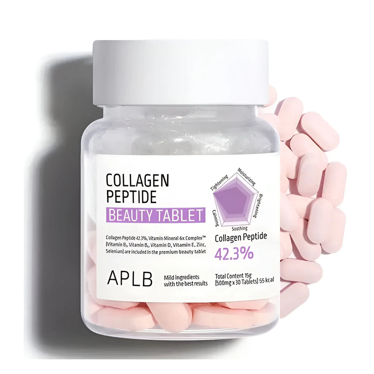 "APLB Collagen Peptide Beauty Tablet – A high-quality skin care supplement in Bangladesh for skin elasticity, hydration, and anti-aging. Buy beauty products for skin online and enhance your natural glow with this collagen-rich formula. Available at the best price from Bangladesh’s top organic skin care store."