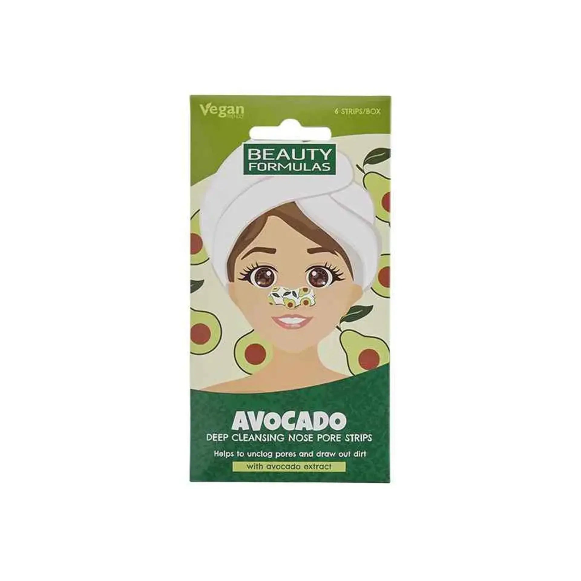 Beauty Formulas Avocado Deep Cleansing Nose Pore Strips 6&