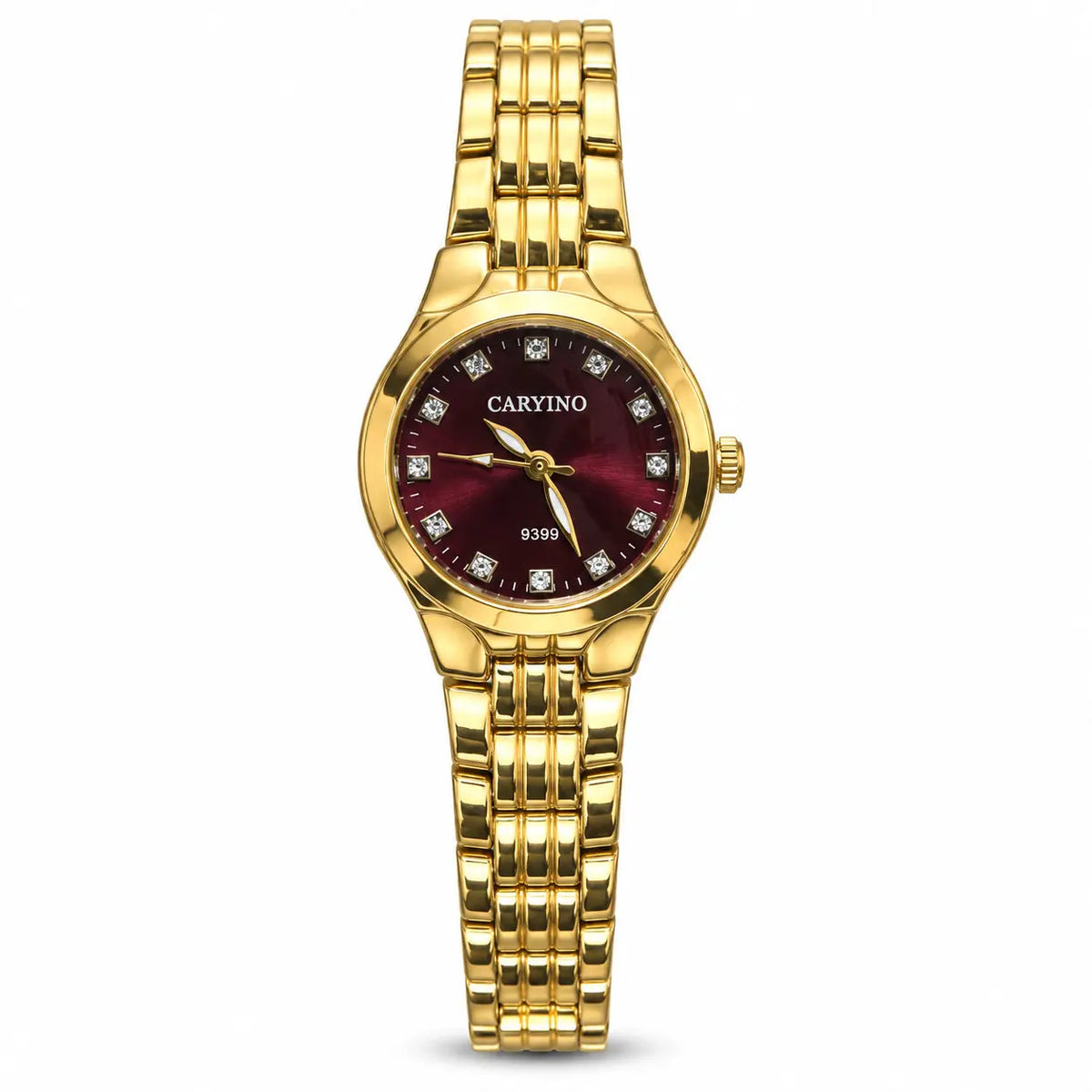 CARYINO 9399 Crystal Dial Gold Bracelet Watch