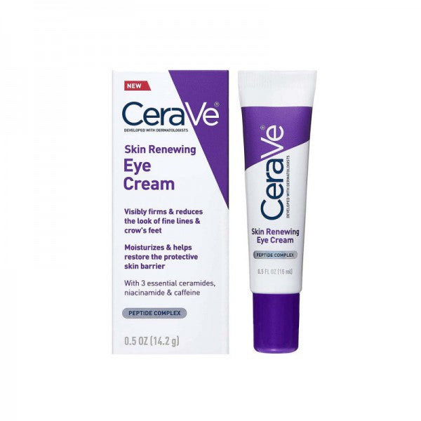 CeraVe Skin Renewing Eye Cream: a natural skin care product for reducing fine lines and crow&