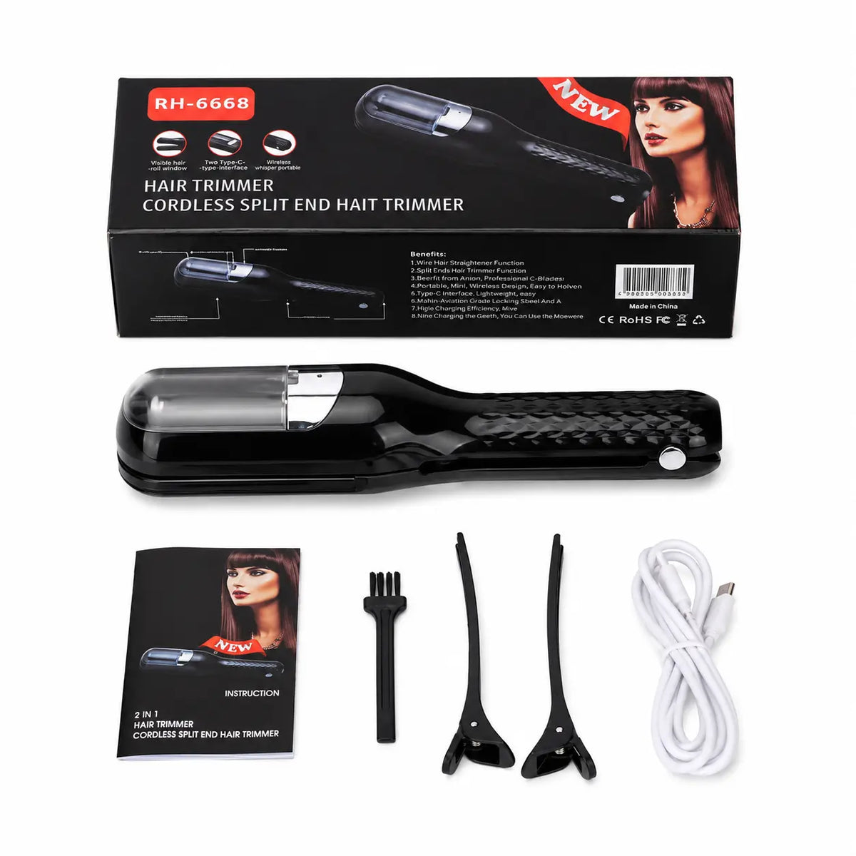 RH-6668 Cordless Split End Hair Trimmer