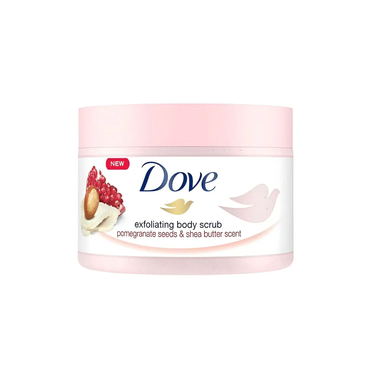 Dove Pomegranate & Shea Butter Exfoliating Body Scrub: Natural body care product for moisturizing and exfoliating skin. Buy body care products online in Bangladesh