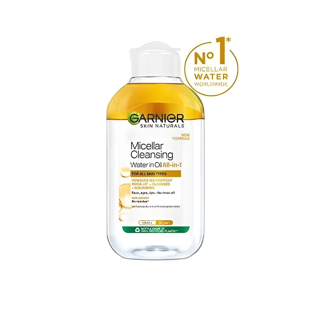 Gently remove makeup with Garnier Micellar Oil-Infused Cleansing Water. While not a face wash, it&