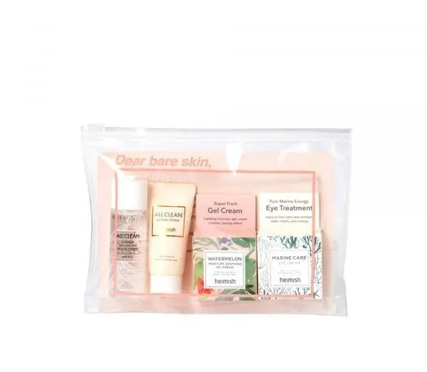 "Heimish Dear Bare Skin Kit - a complete skincare set featuring All Clean Balm, Gel Cream, Eye Treatment, and more for a natural and glowing complexion. Perfect for organic and herbal skin care lovers in Bangladesh. Buy the best skin beauty products online, including moisturizers, brightening creams, and anti-aging solutions. Get affordable and high-quality skincare products in Bangladesh."