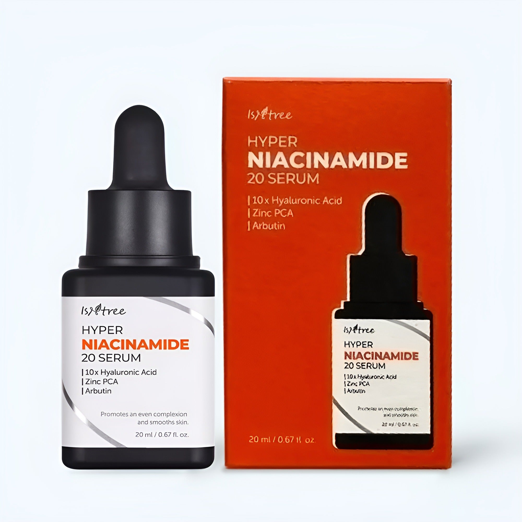 "ISNTREE Hyper Niacinamide 20 Serum 20ml – A high-performance brightening serum in Bangladesh, enriched with 20% niacinamide to reduce dark spots, control oil, and even skin tone. Buy beauty products for skin online at the best price from Bangladesh’s top organic skin care store."