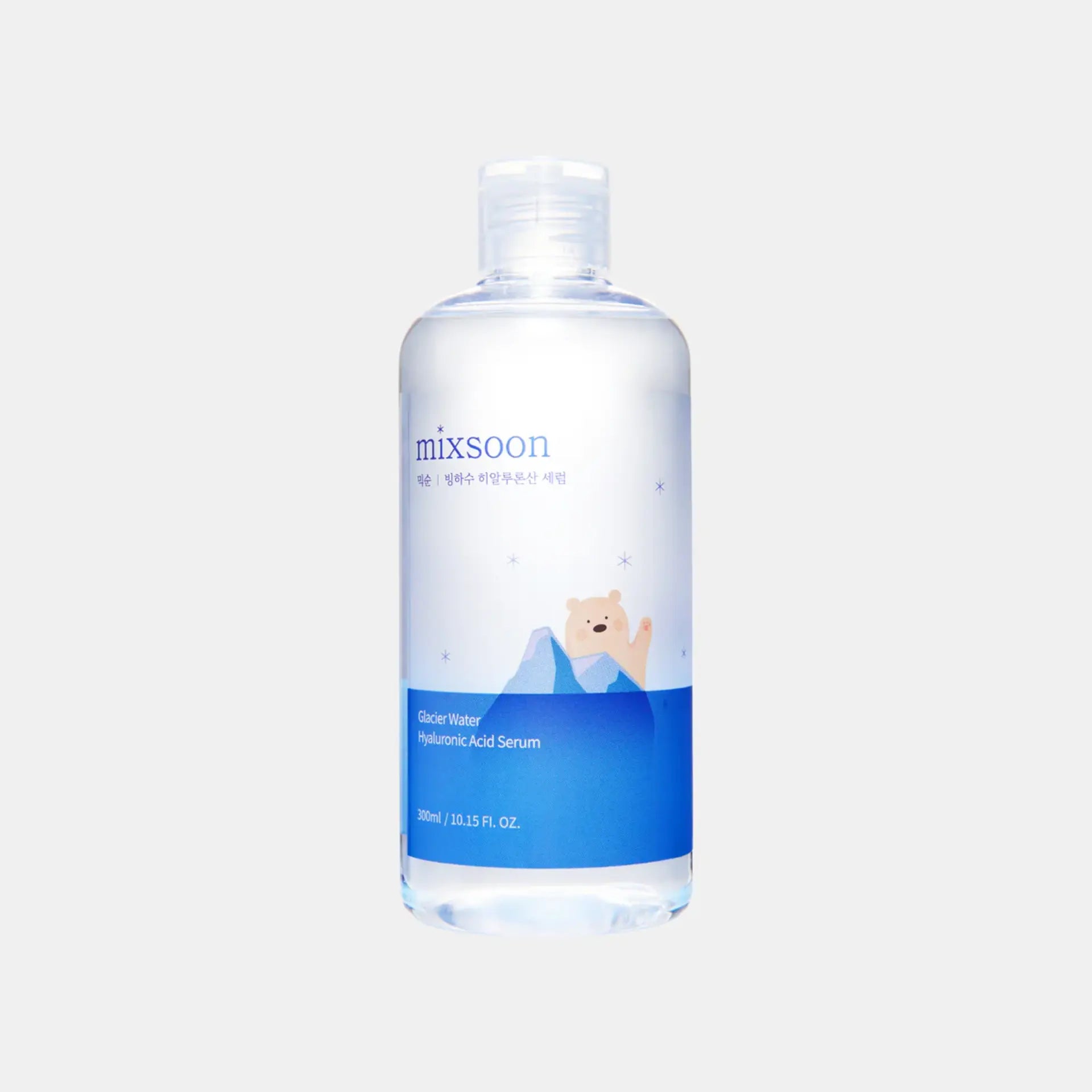 "MIXSOON Glacier Water Hyaluronic Acid Serum 300ml – A deeply hydrating serum in Bangladesh, infused with glacier water and hyaluronic acid for intense moisture and skin rejuvenation. Buy beauty products for skin online at the best price from Bangladesh’s top organic skin care store."