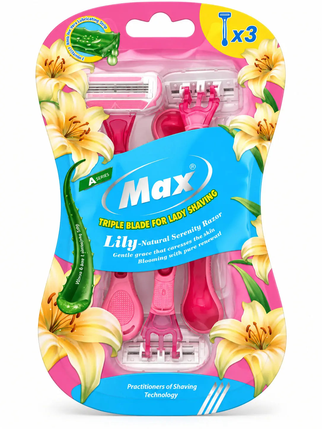 Max Lily Triple Blade Lady Shaving Razor
