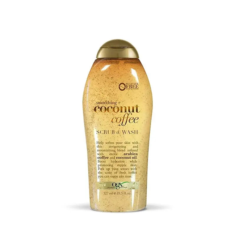 OGX coconut coffee scrub and wash – 577ml Pixie La Bella