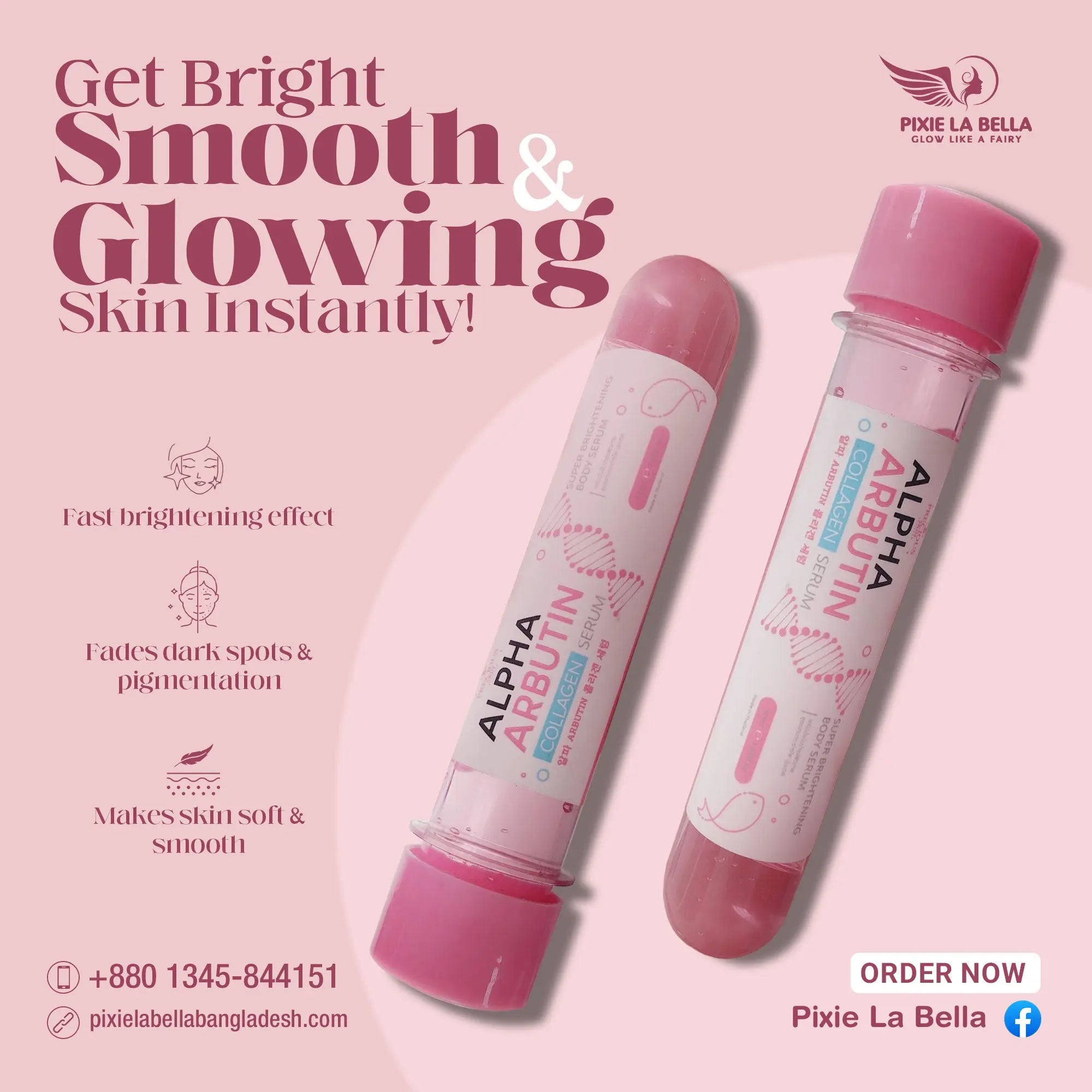 Precious Skin Alpha Arbutin Collagen 3 Plus Super Brightening Body Serum 45ml Pixie La Bella