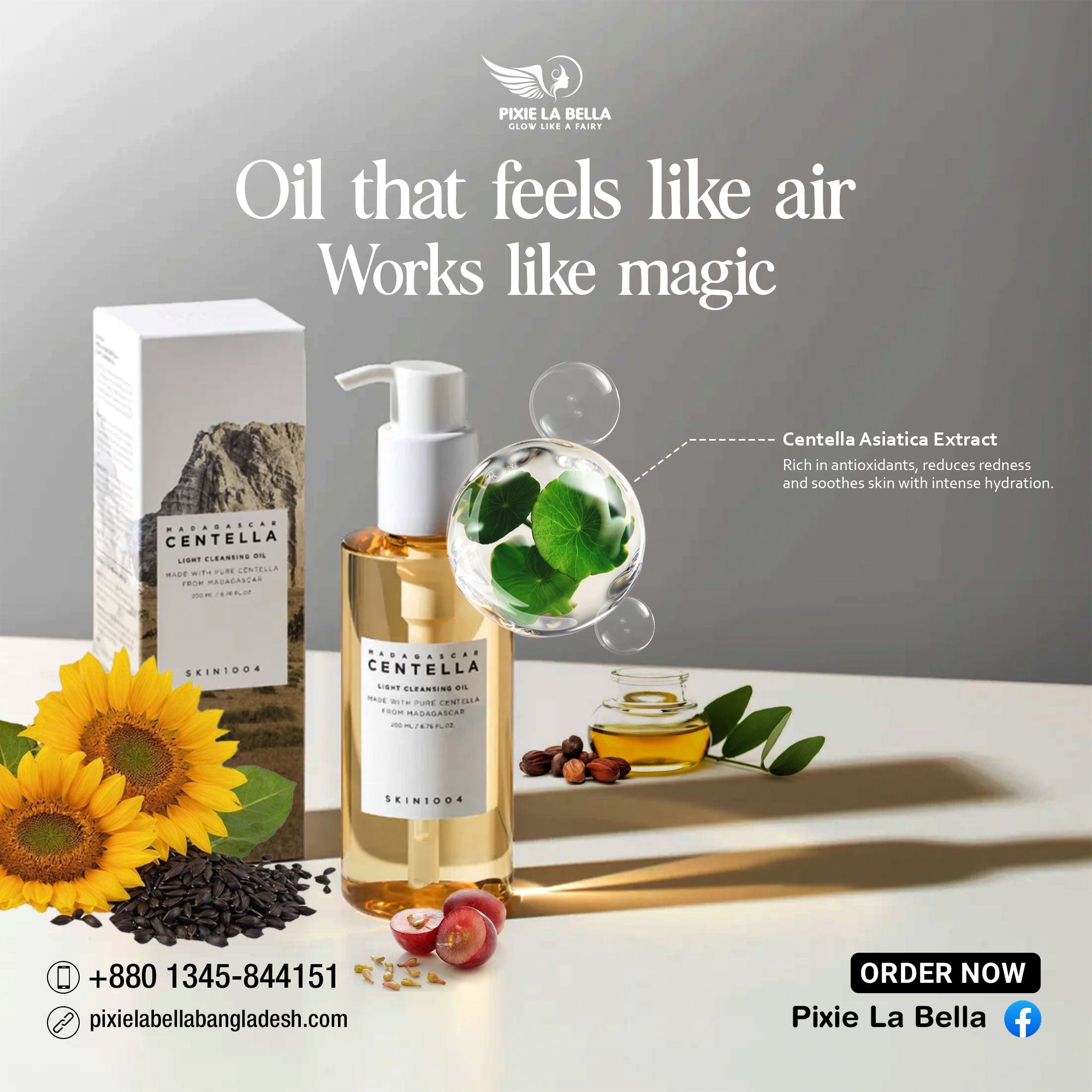 SKIN1004 Madagascar Centella Light Cleansing Oil 200ml Pixie La Bella