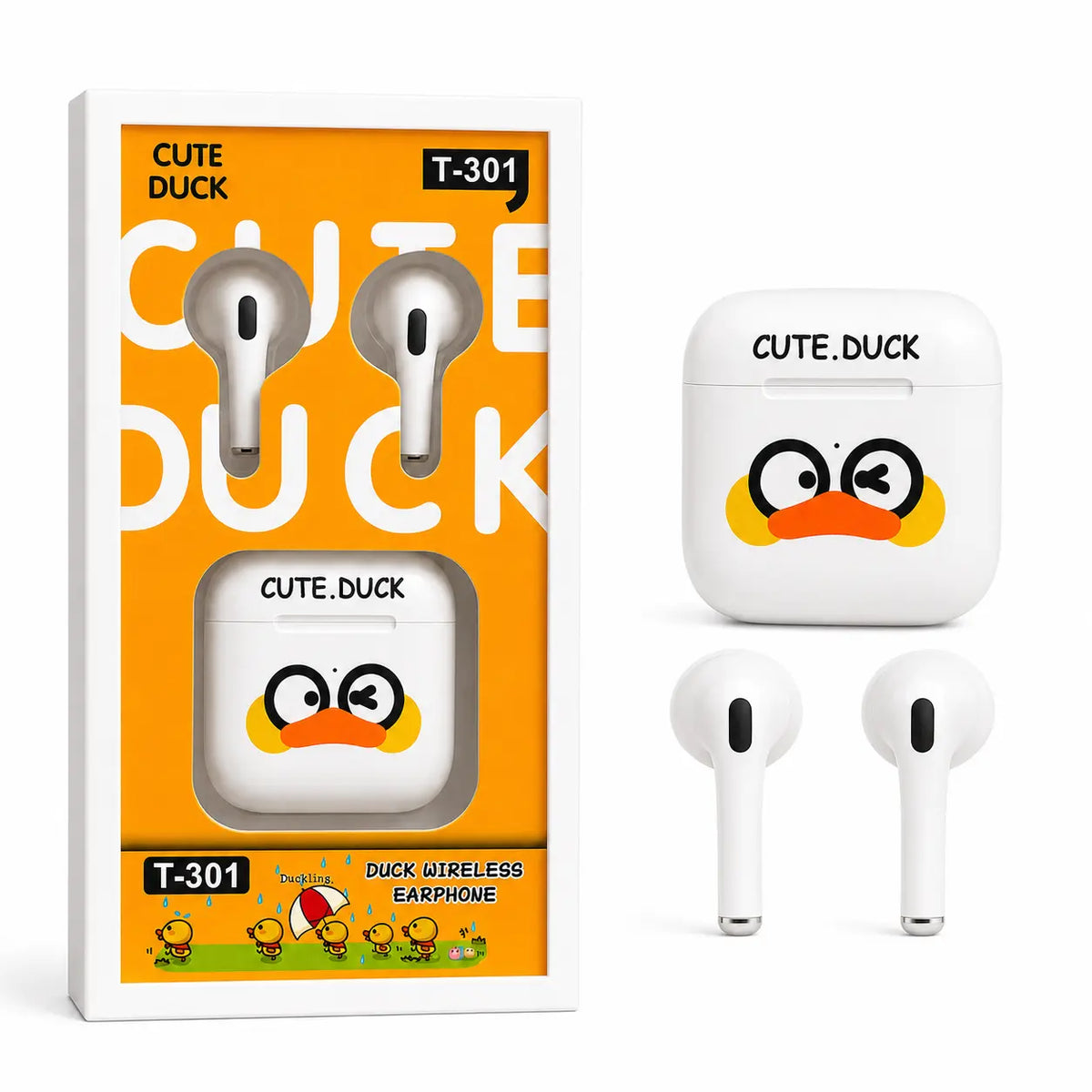 Cute Cartoon Wireless Earbuds Winky Duck