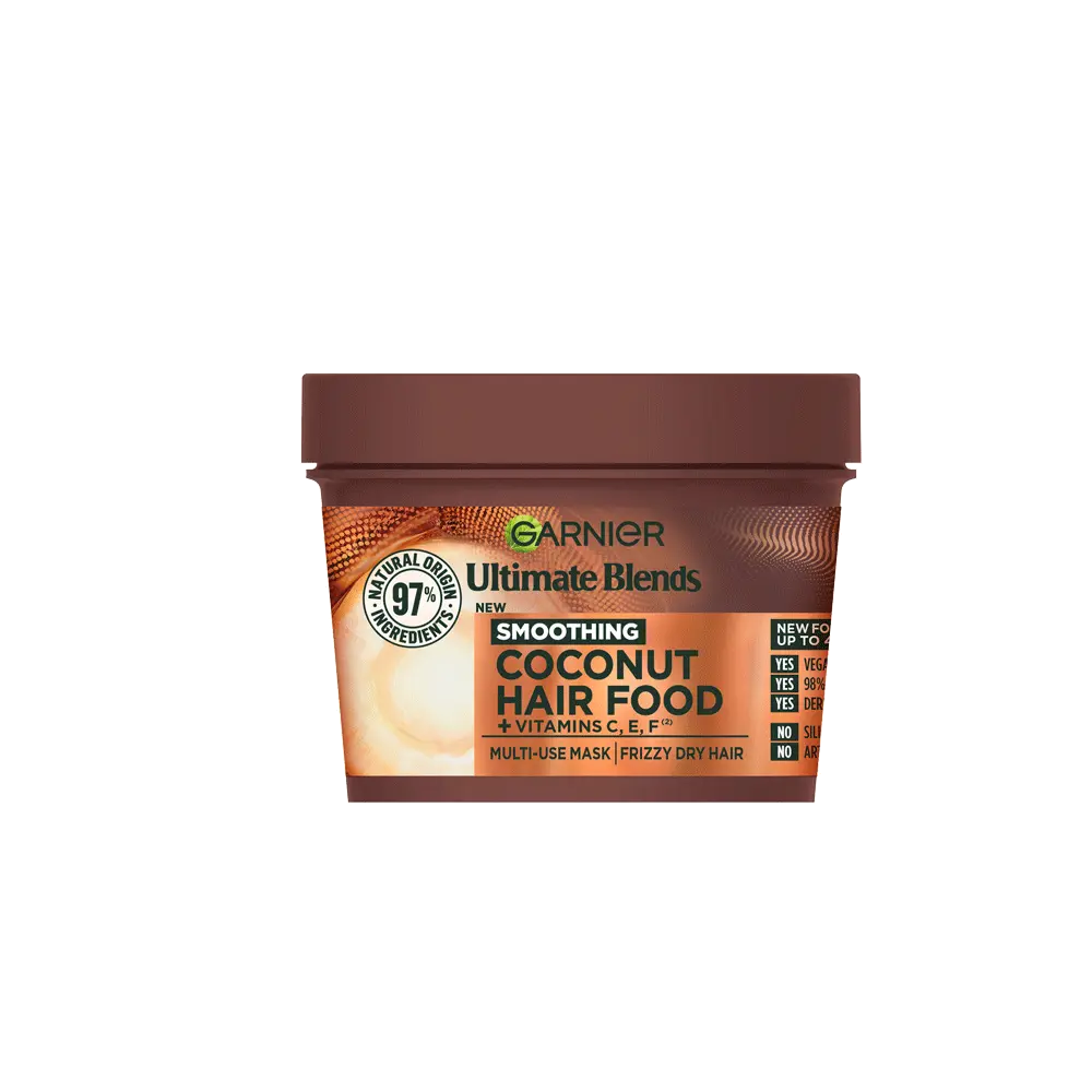 Garnier Ultimate Blends Smoothing Hair Food Coconut &Unruly Macadamia 3 In 1 Frizzy And Hair Mask 390ml Pixie La Bella