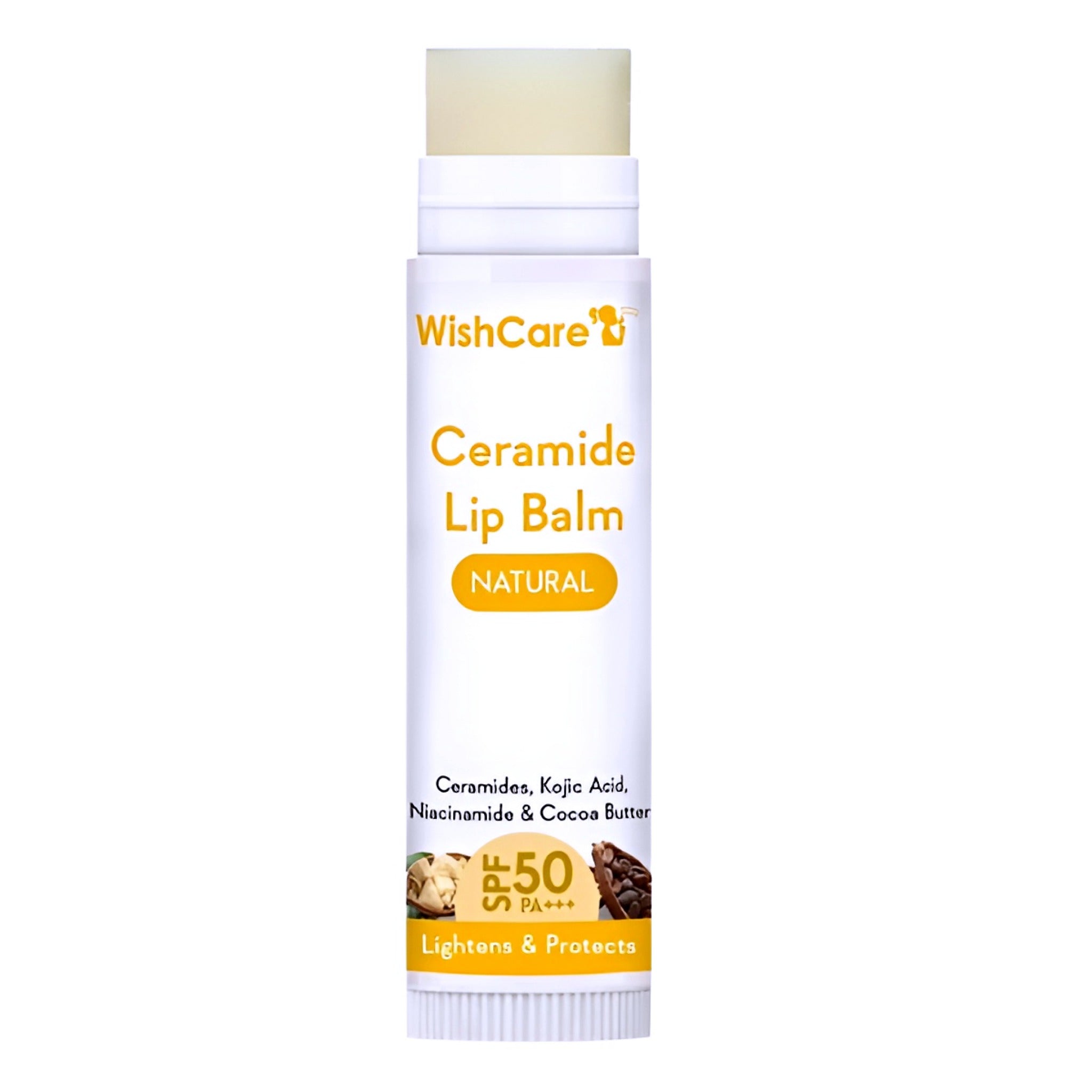 WishCare Ceramide Lip Balm with SPF 50 PA+++ (Tinted)- Prevents Dry & Chapped Lips, and its Smooth Buttery Texture Allows Mess Free Use