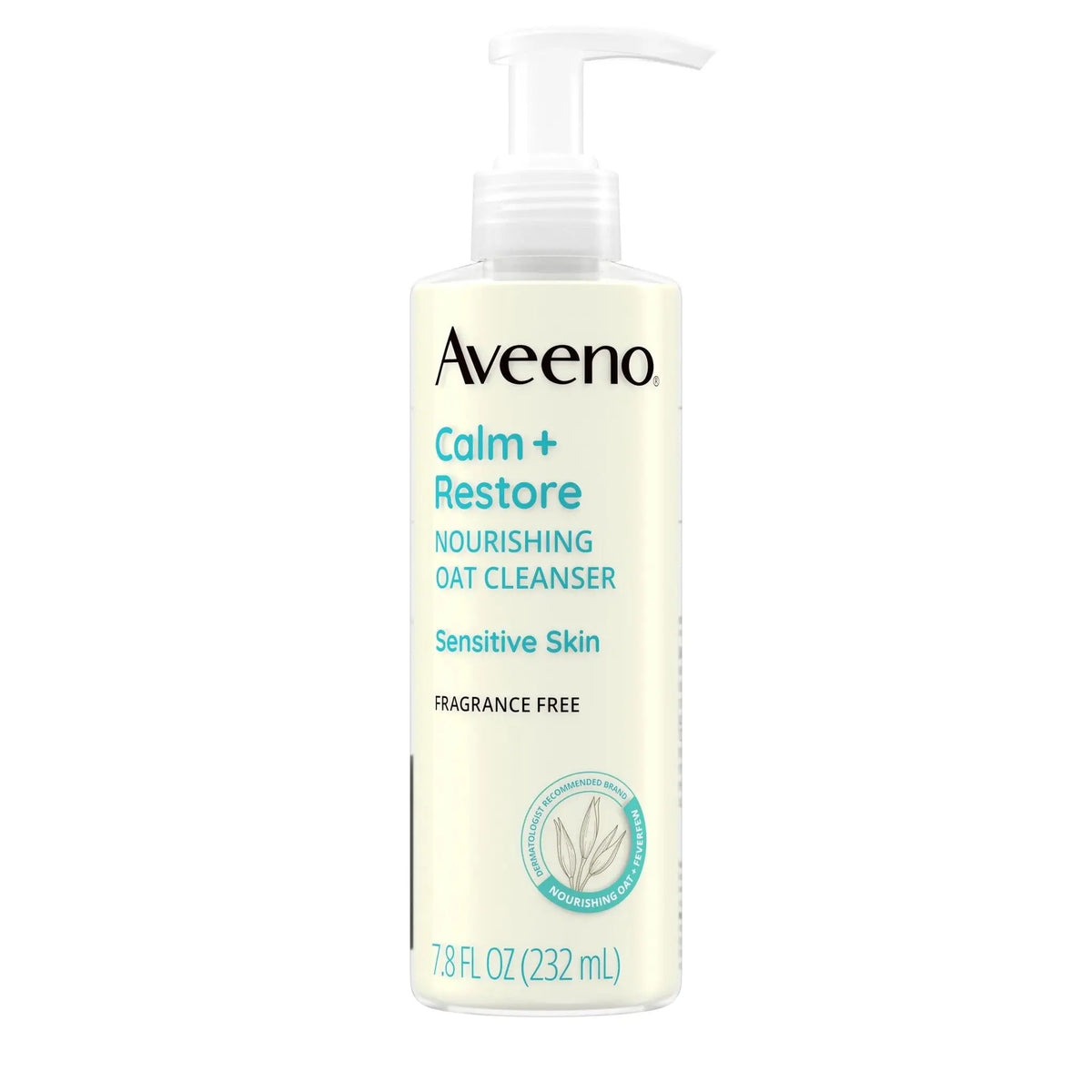 Aveeno Calm + Restore Nourishing Oat Face Cleanser for Sensitive Skin 232ml Pixie La Bella