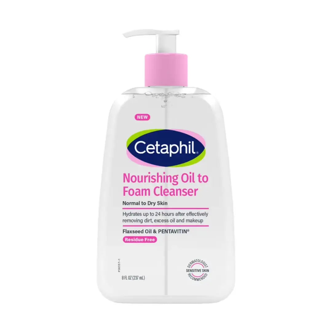 Cetaphil Nourishing Oil to Foam Cleanser for Normal to Dry skin 237ml Pixie La Bella