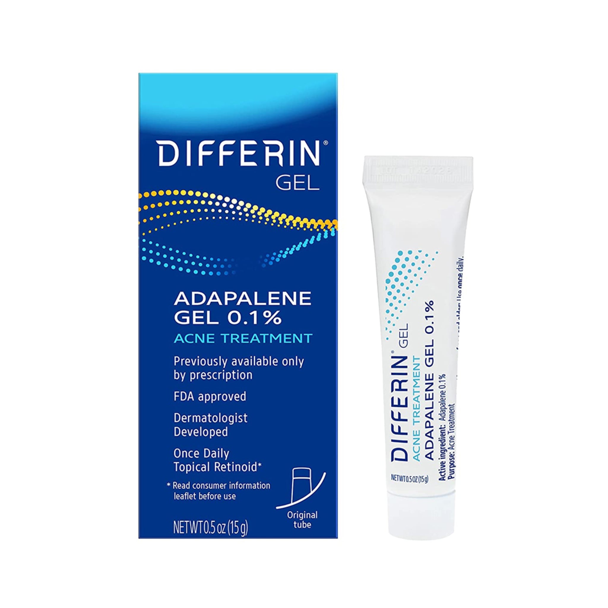 Differin Adapalene Gel 0.1% Acne Treatment