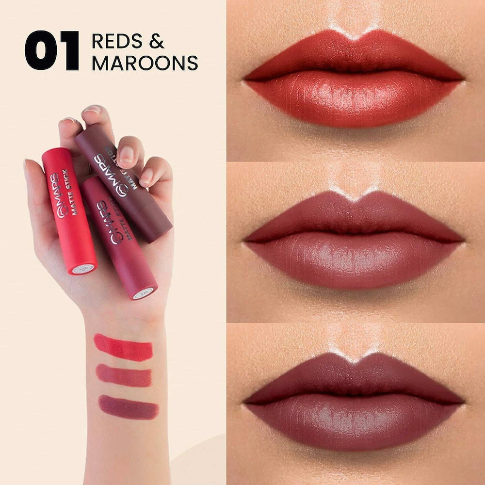 MARS Set of 3 Matte Lipsticks Box Pixie La Bella