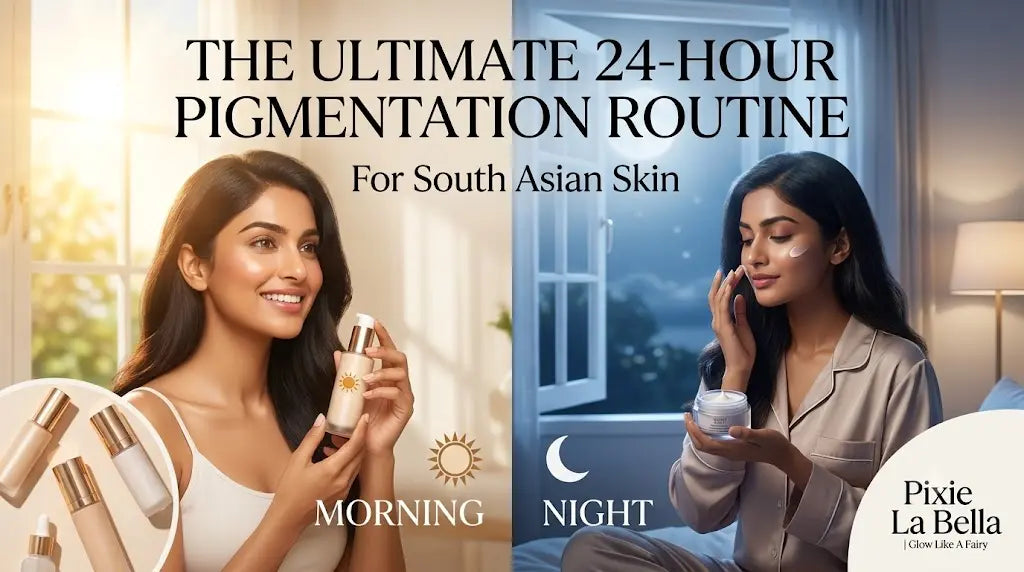 The Ultimate 24-Hour Pigmentation Routine for South Asian Skin Pixie La Bella