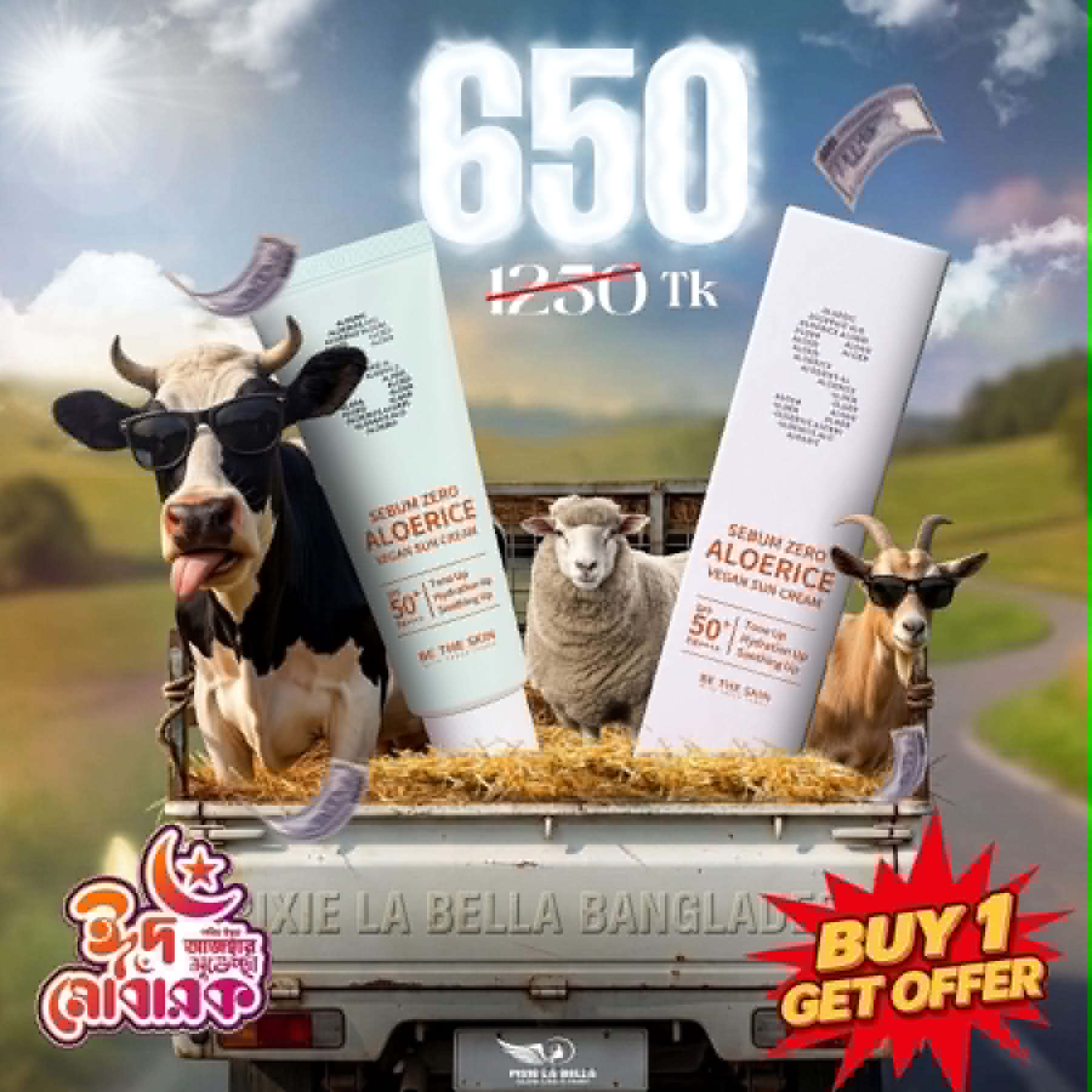 HAMBA Offer - Be The Skin Sebum Zero Aloerice Vegan Sun Cream 50ml SPF 50+, PA++++ 50ml