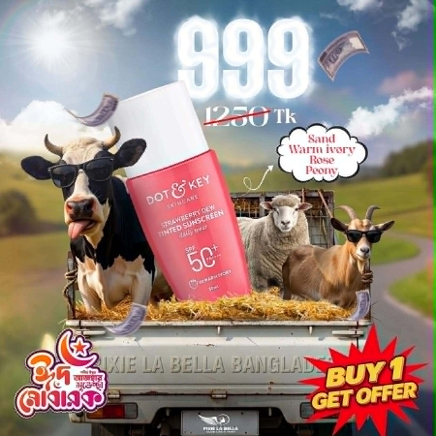 HAMBA Offer - Dot &amp; Key Strawberry Dew Tinted Sunscreen 50ml (Warm Ivory)