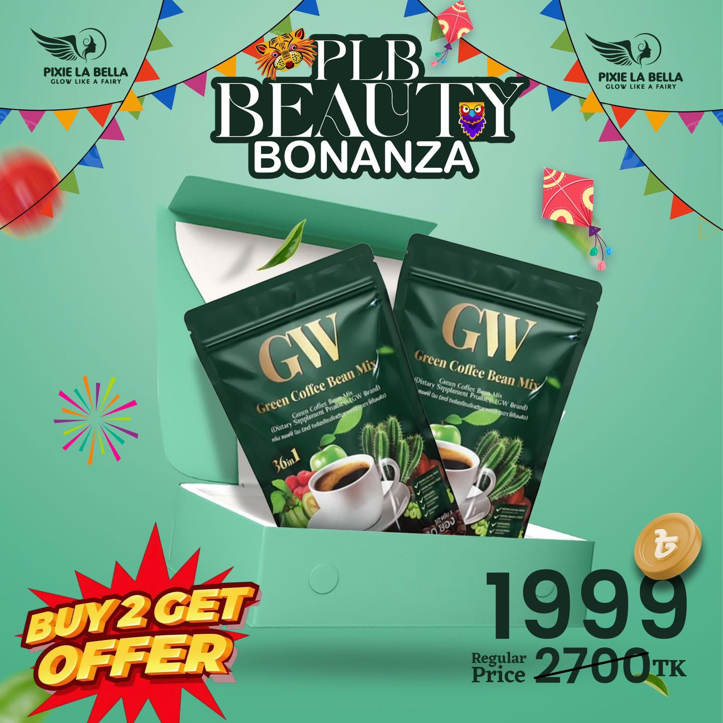Bonanza Offer – GW Green Coffee Bean Mix (Buy Two Get Offer)