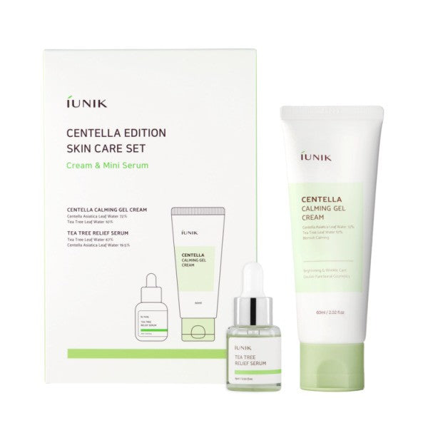 iUnik Centella Edition Skincare Set (60 ml Gel Cream + 15 ml Serum)