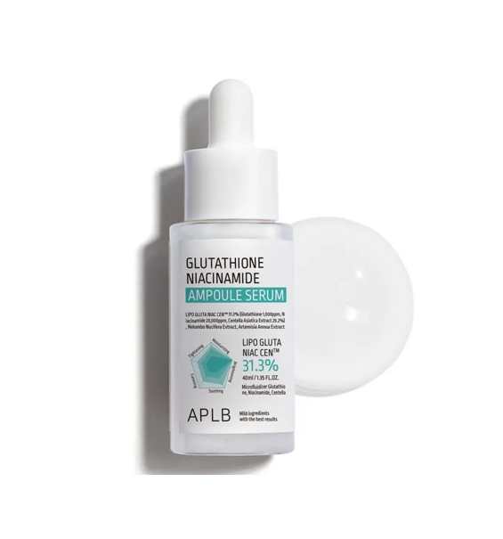 APLB Glutathione Niacinamide Ampoule Serum, a natural skin care product from Bangladesh. Buy online for skin brightening, moisturizing, and anti-aging benefits. 