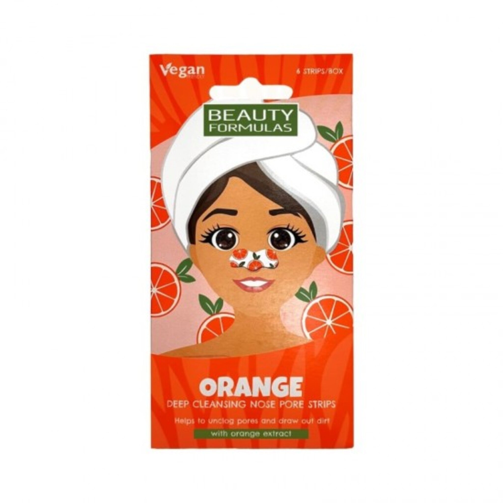 Beauty Formulas Orange Deep Cleansing Nose Pore Strips 6&