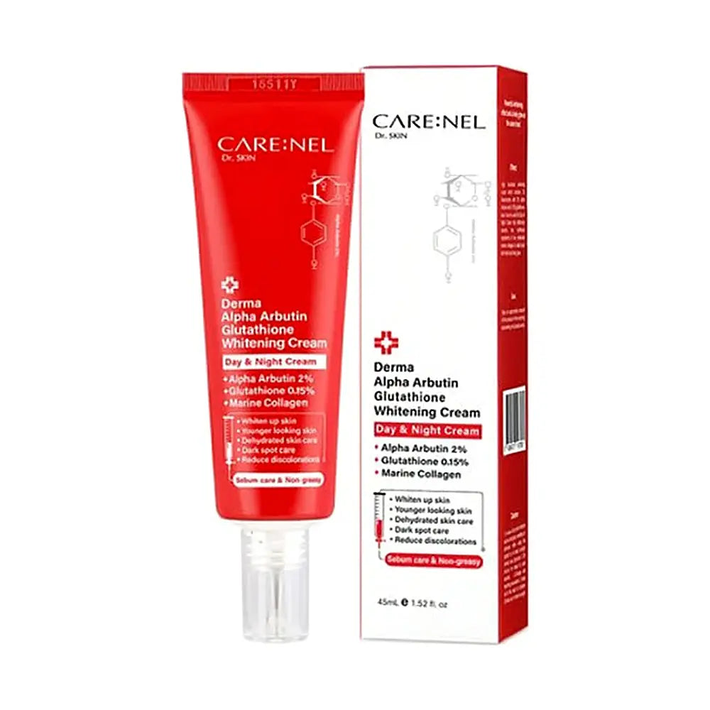 CARE:NEL Derma Alpha Arbutin Glutathione Whitening Cream 45ml Pixie La Bella