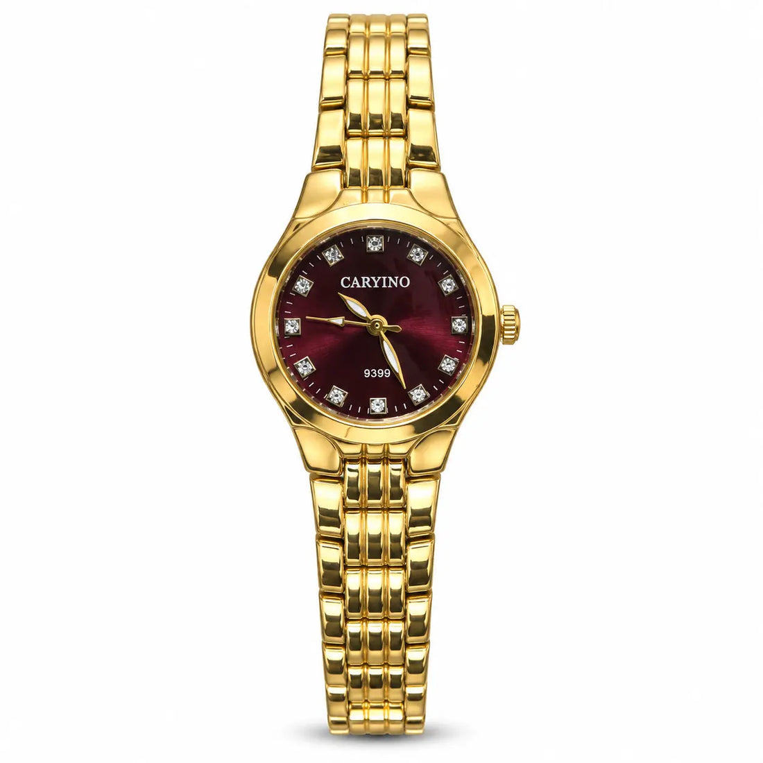 CARYINO 9399 Crystal Dial Gold Bracelet Watch