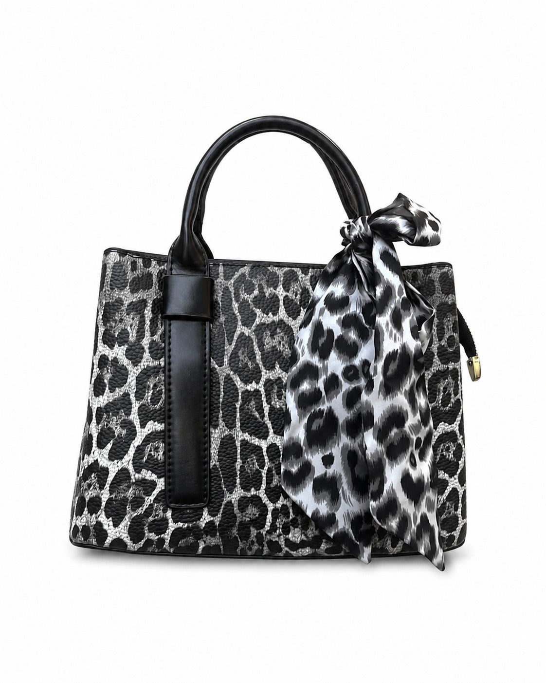 Classic Leopard Print Structured Handbag Pixie La Bella