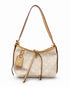 Cream Monogram Tie-Front Shoulder Bag