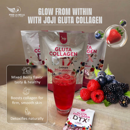 JOJI Gluta Collagen DTX 200,000mg Mixed Berry Skin Care Drink, Detox toxins