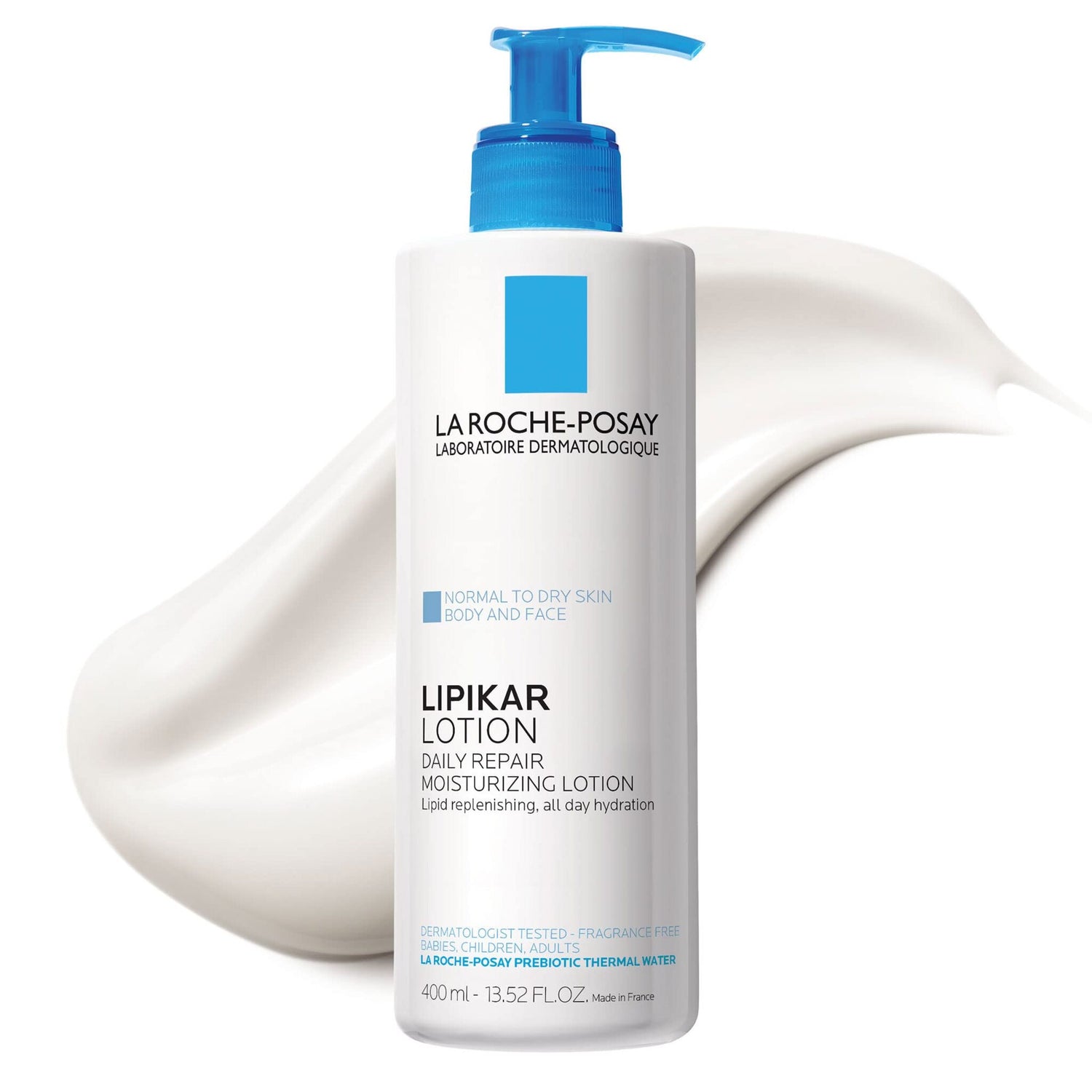 La Roche-Posay Lipikar Daily Repair Moisturizing Lotion (400ml) for body and face. Best body care product in Bangladesh for normal to dry skin. Provides all-day hydration, lipid replenishment. Contains shea butter and niacinamide.  Dermatologist tested, fragrance-free. Suitable for babies to adults. Buy body care products online in BD at [Your Shop Name]. Shop affordable, natural, organic, herbal body care and skincare products online in Bangladesh.