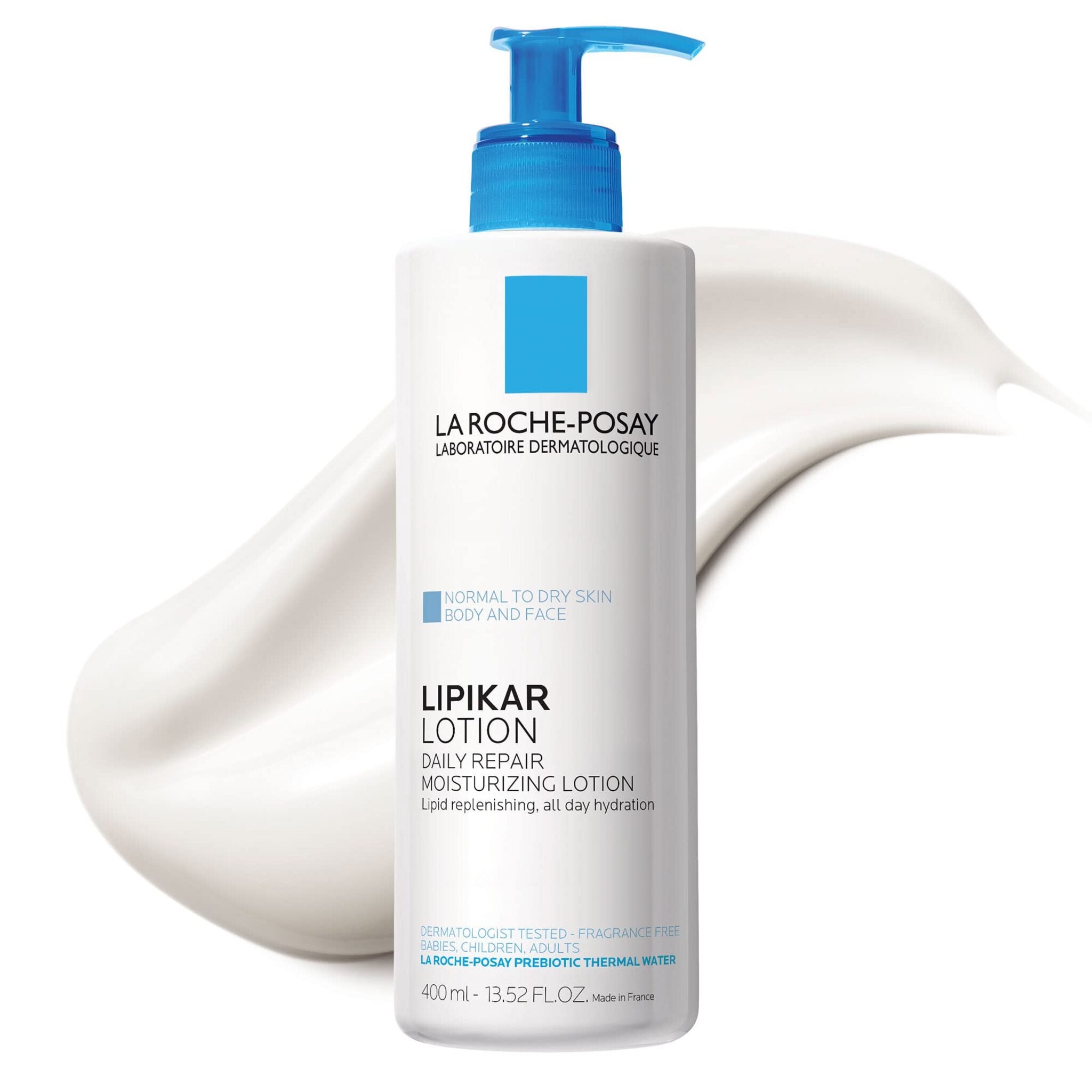 La Roche-Posay Lipikar Daily Repair Moisturizing Lotion (400ml) for body and face. Best body care product in Bangladesh for normal to dry skin. Provides all-day hydration, lipid replenishment. Contains shea butter and niacinamide.  Dermatologist tested, fragrance-free. Suitable for babies to adults. Buy body care products online in BD at [Your Shop Name]. Shop affordable, natural, organic, herbal body care and skincare products online in Bangladesh.
