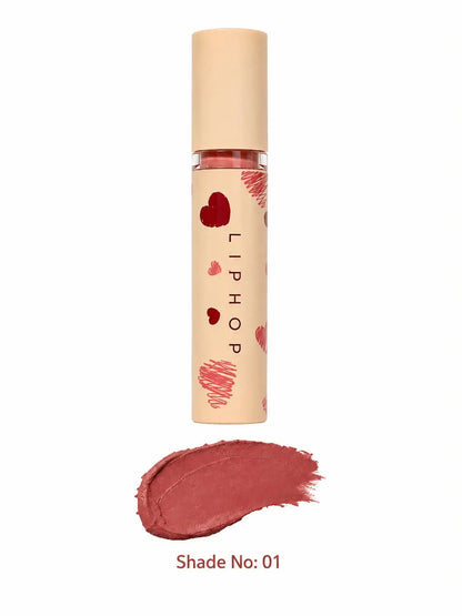 LIPHOP Heart Print Lip Glaze Pixie La Bella