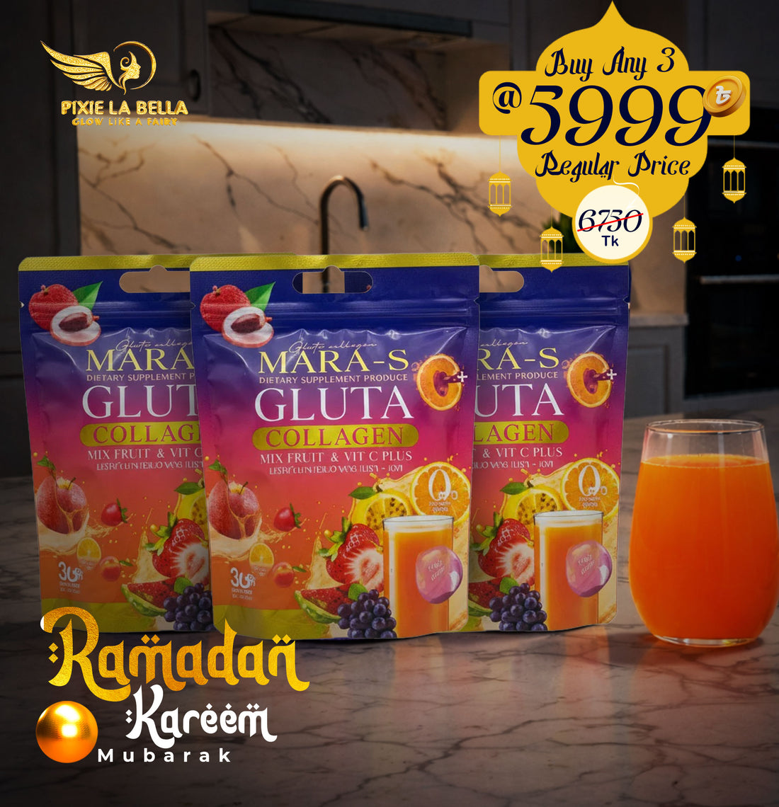 MARA-S GLUTA COLLAGEN MIX FRUIT &amp; VIT C PLUS combo deal