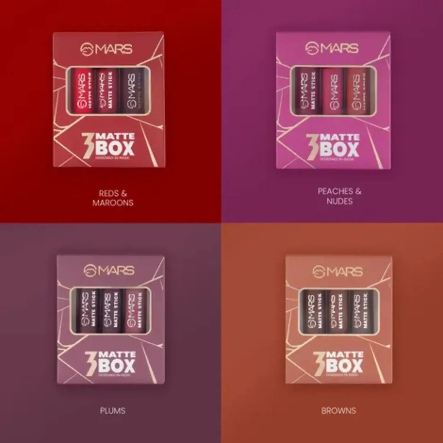 MARS Set of 3 Matte Lipsticks Box