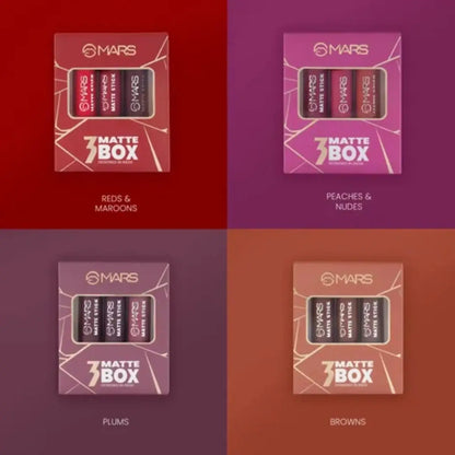 MARS Set of 3 Matte Lipsticks Box