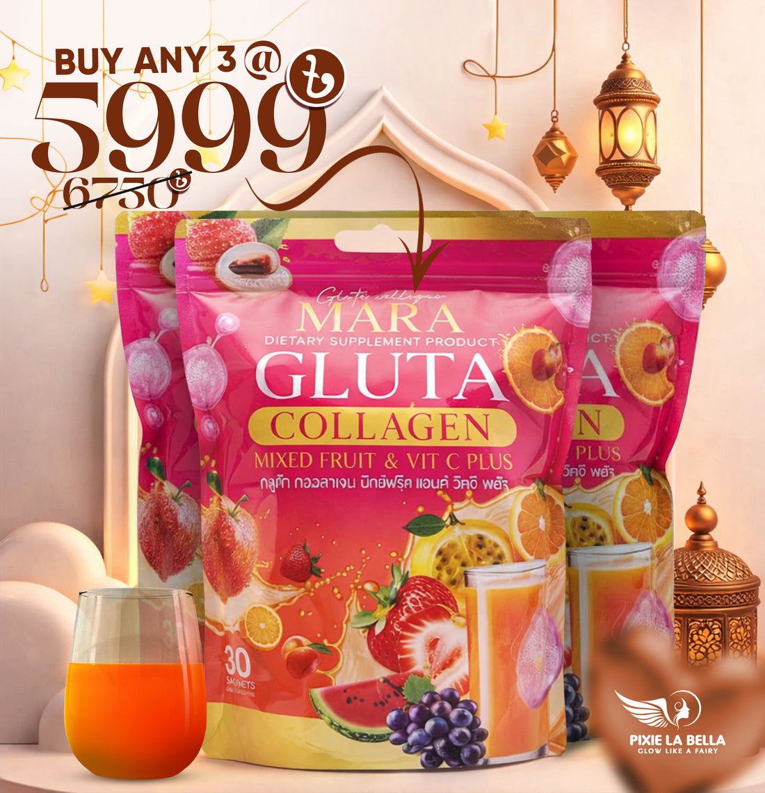 MARA Gluta Collagen – Mixed Fruit &amp;; Vit C Plus