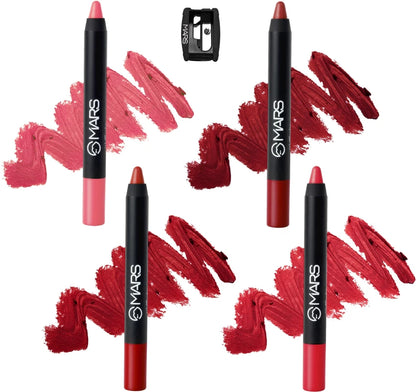 MARS matte lip crayons in various shades, available online in Bangladesh. Affordable, smudge-proof, and vegan options. Shop online for the best face makeup, including primer, highlighter, and more.&quot;
