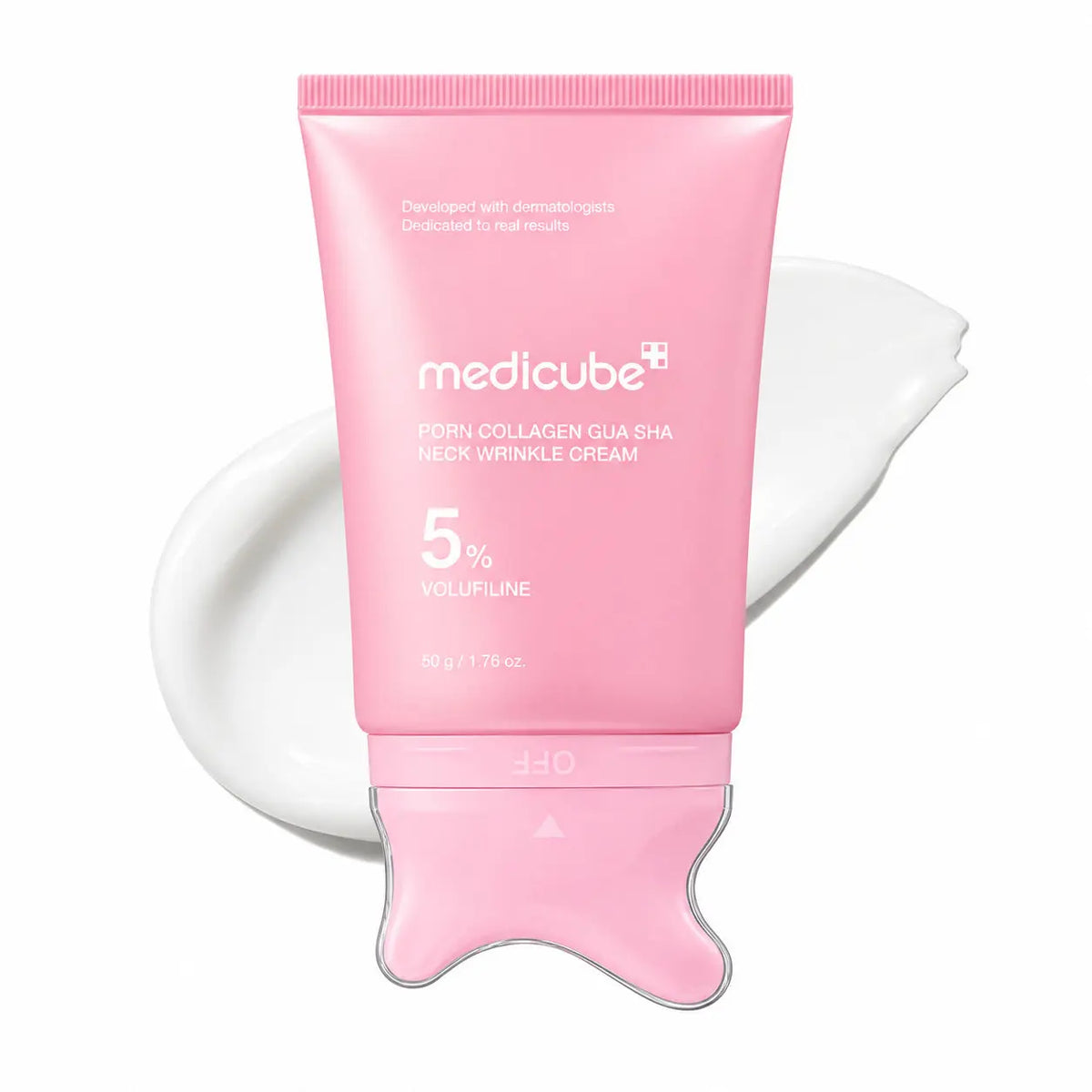 Medicube PDRN Collagen Gua Sha Neck Wrinkle Cream Pixie La Bella