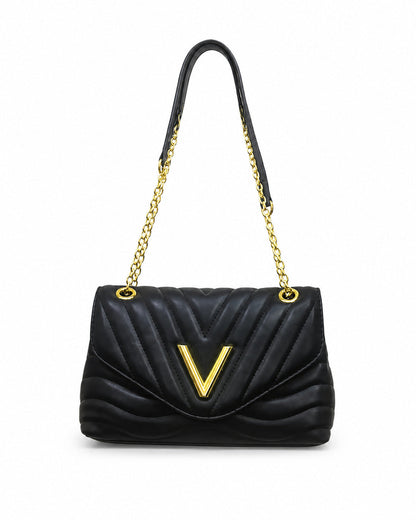 Quilted Chain Strap Shoulder Handbag Pixie La Bella