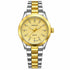 RINNADY Two-Tone Crystal Dial Bracelet Watch