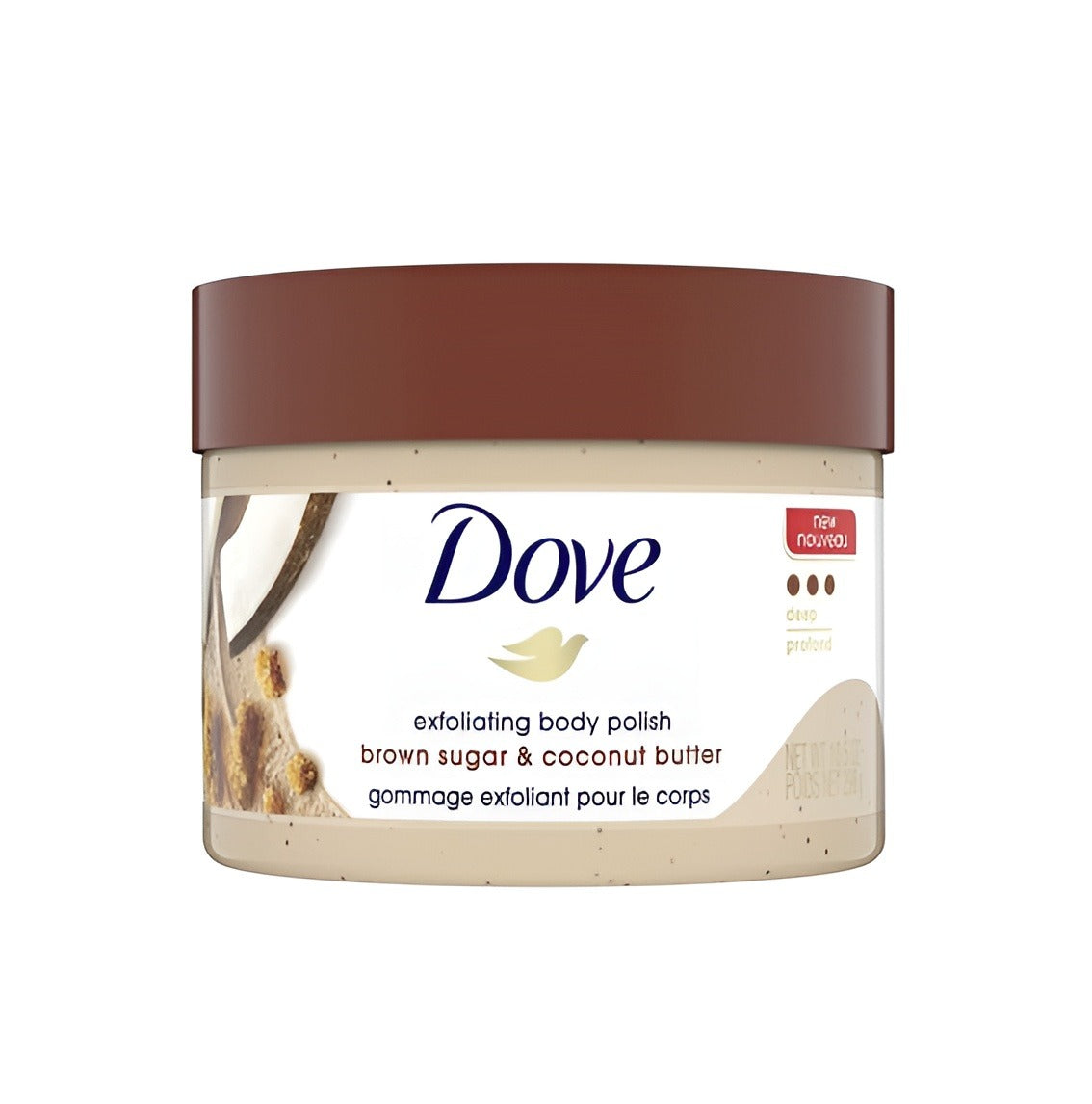 Dove Exfoliating Body Polish (Brown Sugar &amp; Coconut Butter) - Natural skin care online in Bangladesh. Best skin care product for moisturizing and brightening. Shop affordable moisturizers and organic beauty products online.