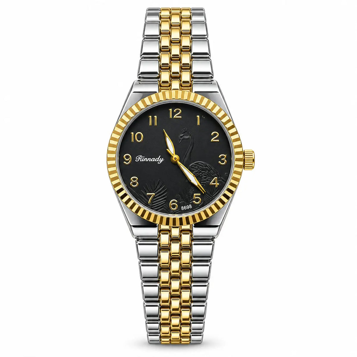 Rinnady 8698 Flamingo Dial Two-Tone Bracelet Watch