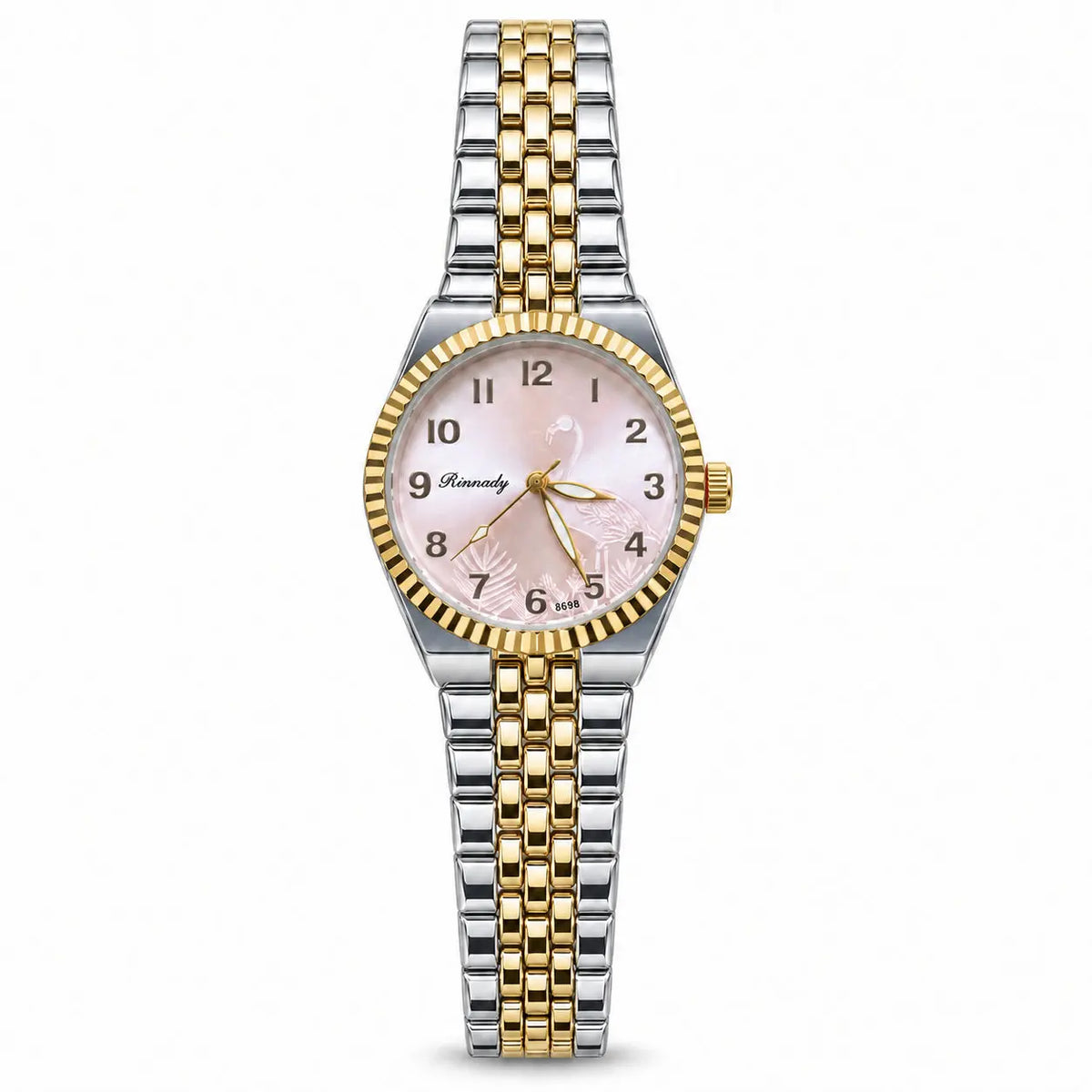 Rinnady 8698 Flamingo Dial Two-Tone Bracelet Watch