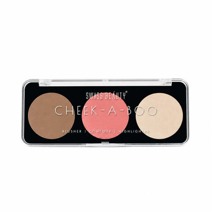 Swiss Beauty Cheek-A-Boo 3-in-1 Face Palette