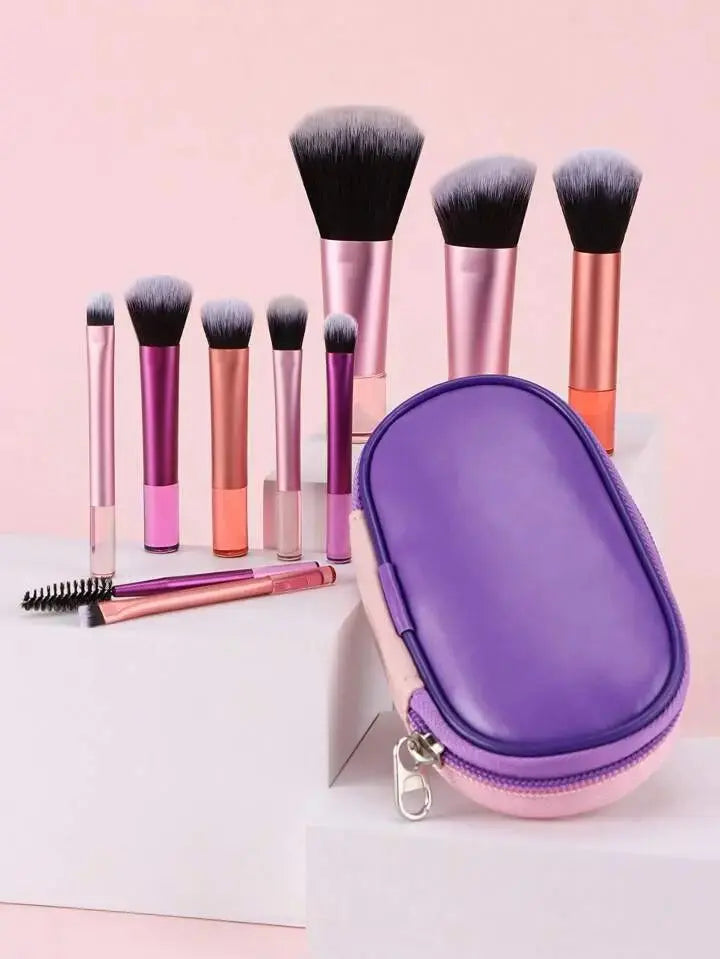 Shein 10 Pcs Classic Multifunctional Makeup Brush Set